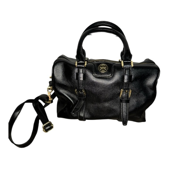 Tory Burch Black Vintage Buckle Satchel - Picture 1 of 10